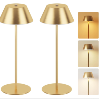 Set de 2 Lámparas de Mesa Inalámbricas Ajustables con Luz Regulable