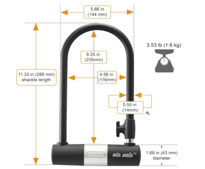 Candado de Bicicleta en U con Cadena de 90 cm – Alta Seguridad y Versatilidad 🔒🚲 - Imagen 6