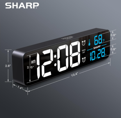 Reloj despertador digital de pantalla jumbo - Imagen 6