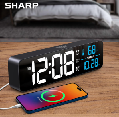 Reloj despertador digital de pantalla jumbo - Imagen 8