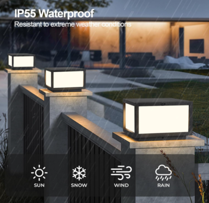 Luz LED de exterior para poste/pilar/columna de 25 cm - Imagen 2