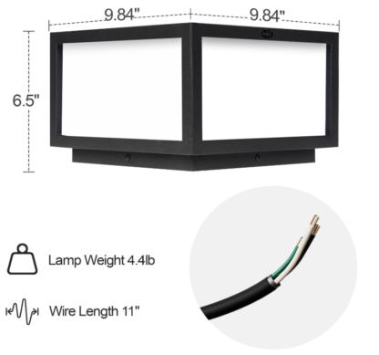 Luz LED de exterior para poste/pilar/columna de 25 cm - Imagen 5