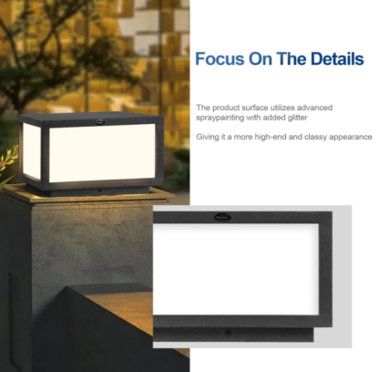 Luz LED de exterior para poste/pilar/columna de 25 cm - Imagen 6