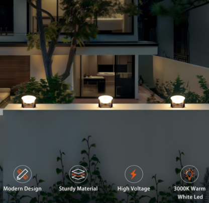 Lámpara LED de Exterior para Poste, Pilar o Columna – IP65, 3000K, Estilo Moderno - Imagen 2