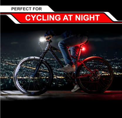 Set de luces inteligentes para bicicleta (delantera y trasera) – 1800LM frontal + 100LM trasera - Imagen 6
