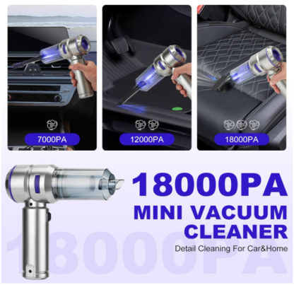 Aspiradora de Mano Inalámbrica 18000PA con Motor sin Escobillas y Función 4 en 1 🚗🏠💨 - Imagen 2