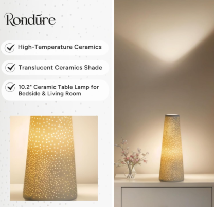 Lámpara de Mesa de Cerámica Hecha a Mano – Arte en Iluminación para tu Hogar 🏮✨ - Imagen 3