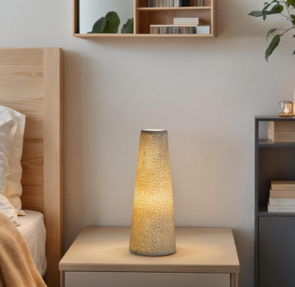 Lámpara de Mesa de Cerámica Hecha a Mano – Arte en Iluminación para tu Hogar 🏮✨ - Imagen 5