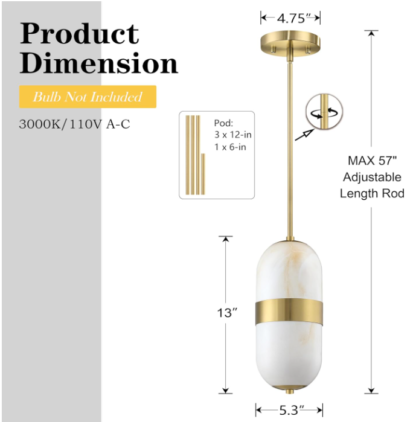 Lámpara colgante LED de cristal de alabastro – Juego de 3 unidades modernas - Imagen 2