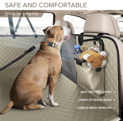 Funda de Asiento para Perros Súper Resistente 160 cm x 132 cm – Ideal para Carros, SUVs y Camionetas 🐾🚗 - Imagen 5