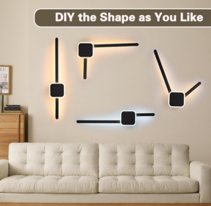 Set de 2 Lámparas Largas de Pared con Control Remoto y formas ajustables – Luz Regulable y Ajuste de Temperatura 🌙💡 - Imagen 9