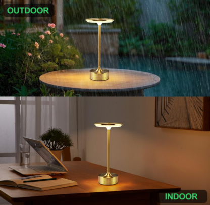 Lámpara LED inalámbrica y recargable - color dorada - Imagen 5