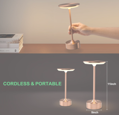 Lámpara LED inalámbrica recargable – color rosado - Imagen 2