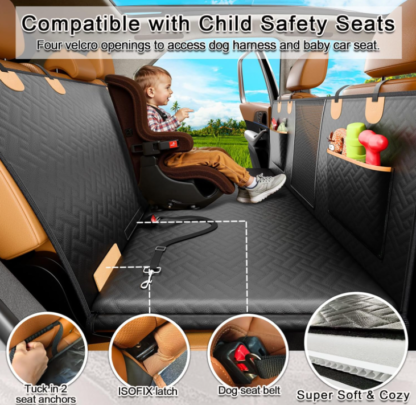 Asiento de carro para perros súper resistente con base estructurada 1.34 m x 0.62 m - Imagen 4