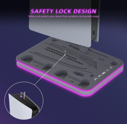Base de Carga y Enfriamiento para PS5 Pro/Slim/Estándar – Color Gris - Imagen 9