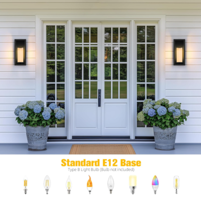Set de 2 Faroles de Pared para Exterior – Estilo Moderno Minimalista - Imagen 4