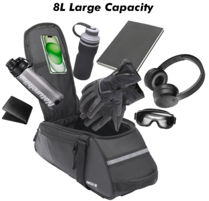 Bolsa trasera para bicicleta – 8L, impermeable, con correa de hombro - Imagen 2