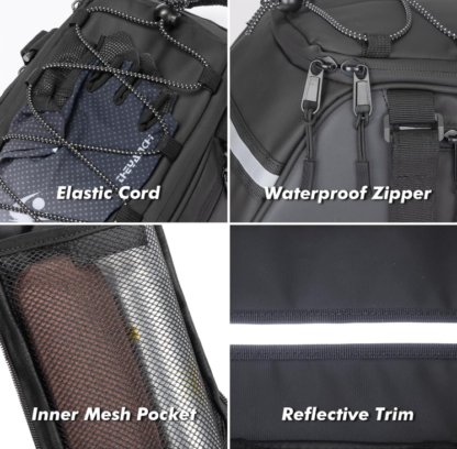 Bolsa trasera para bicicleta – 8L, impermeable, con correa de hombro - Imagen 6