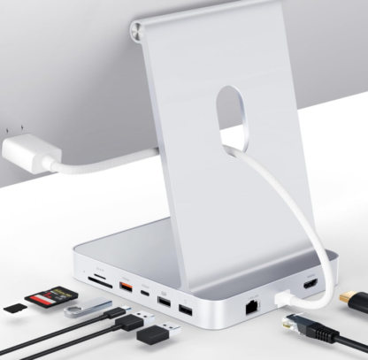 Docking Station - Hub USB C para computadoras Apple / Mac 4K HDMI, 2.5G Ethernet, 5 USB A/C Max 10Gbps, SD/TF - Plateado