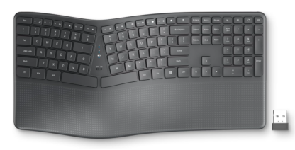 Teclado inalámbrico ergonómico con reposamuñecas