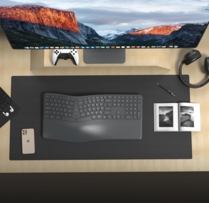 Teclado inalámbrico ergonómico con reposamuñecas – Diseño dividido curvo para mayor comodidad - Imagen 9