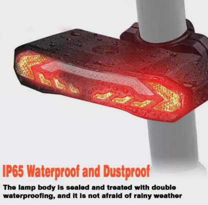 Luz Trasera Inteligente para Bicicleta con Luz de Giro, Bocina, Alarma y Carga USB – Impermeable y Recargable - Imagen 7