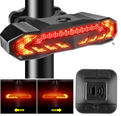 Luz Trasera Inteligente para Bicicleta con Luz de Giro, Bocina, Alarma y Carga USB – Impermeable y Recargable - Imagen 8