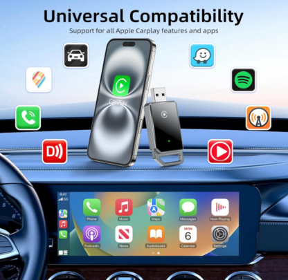 Mini Adaptador Inalámbrico para CarPlay – Convierte tu CarPlay con Cable en Wireless en Segundos 🚘📱 - Imagen 2