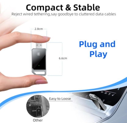 Mini Adaptador Inalámbrico para CarPlay – Convierte tu CarPlay con Cable en Wireless en Segundos 🚘📱 - Imagen 7