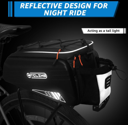 Bolsa Trasera Impermeable de 8.6L para Bicicleta con Correa de Hombro - Imagen 4