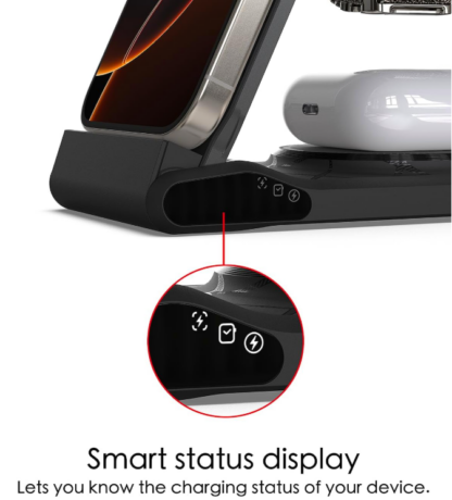 Estación de Carga 3 en 1 Plegable y Rápida ⚡📱⌚🎧 – Compatible con iPhone, Android y Apple Watch - Imagen 6