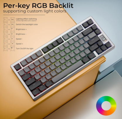 Teclado Mecánico Low Profile ND75 LP – 75% Inalámbrico con Pantalla, RGB y Diseño en Aluminio ⌨️✨ - Imagen 9
