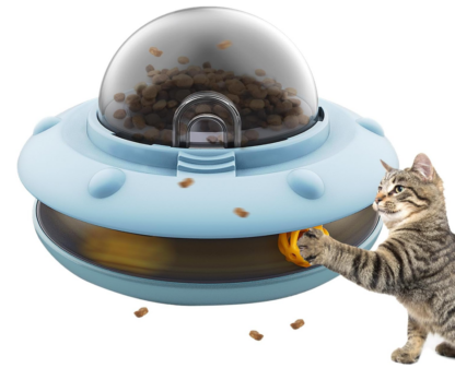 Dispensador de Comida Interactivo para Gatos 🛸🐾 – Juguete y Alimentador Inteligente en Uno