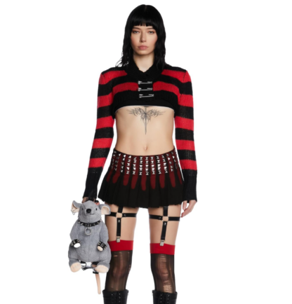 🖤 Mochila de Rata Punk de Peluche – Diseño Único y Rebelde 🖤 - Imagen 4
