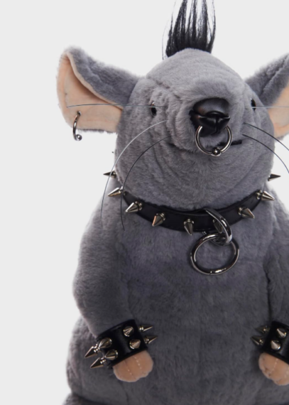🖤 Mochila de Rata Punk de Peluche – Diseño Único y Rebelde 🖤 - Imagen 5