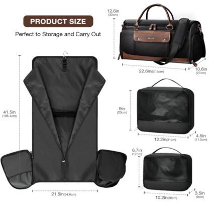 🎩 Maleta de Viaje 2 en 1 con Compartimento para Trajes 🧳✨ - Imagen 3