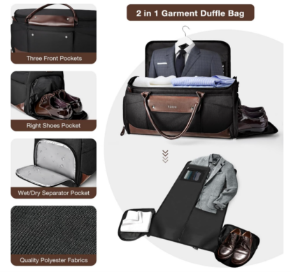 🎩 Maleta de Viaje 2 en 1 con Compartimento para Trajes 🧳✨ - Imagen 6