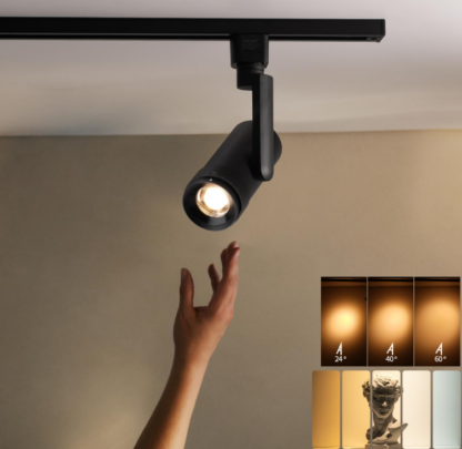 Set de 6 Focos LED de Riel H-Type, 5 Colores Ajustables y Ángulo de Iluminación Variable 💡✨ - Imagen 3