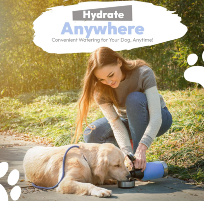 Termo de Acero Inoxidable de 950 ml con 2 Tazones Desmontables para Perros 🐶🚶‍♂️ - Imagen 3