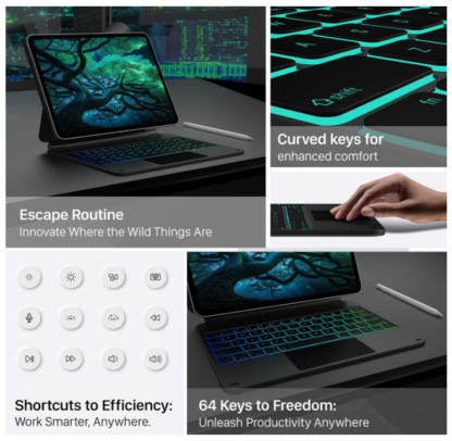 Estuche / funda para iPad 10 generacion con teclado y trackpad - Imagen 4