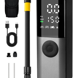Inflador Eléctrico Portátil para Bicicleta 150 PSI con Manómetro Digital 🚲⚡️