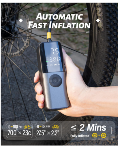 Inflador Eléctrico Portátil para Bicicleta 150 PSI con Manómetro Digital 🚲⚡️ - Imagen 9
