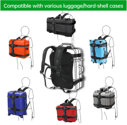 Sistema de correas para convertir equipaje rígido en mochila – Tamaño grande 💼🎒🔥 - Imagen 4
