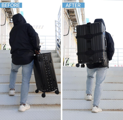 Sistema de correas para convertir equipaje rígido en mochila – Tamaño grande 💼🎒🔥 - Imagen 8