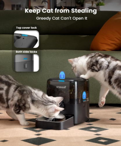 Alimentador Automático para Gato de 3L con Temporizador y Doble Fuente de Energía 🐾🍽️ - Imagen 5