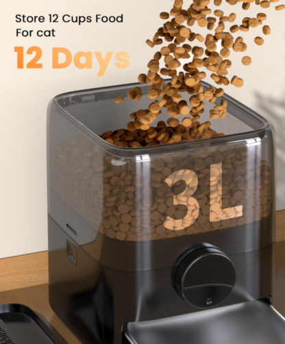 Alimentador Automático para Gato de 3L con Temporizador y Doble Fuente de Energía 🐾🍽️ - Imagen 6
