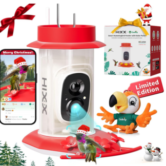 Alimentador Inteligente para Colibríes con Cámara y Panel Solar 🎄🎥🌞