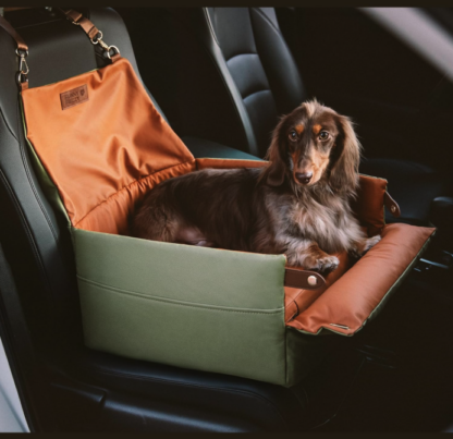 Asiento de automóvil para perros pequeños con cojín grueso y diseño impermeable 🐶✨