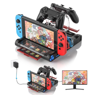 Base para TV y Cargador Multifuncional para Nintendo Switch y Switch OLED 🎮✨