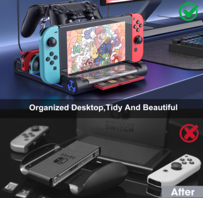 Base para TV y Cargador Multifuncional para Nintendo Switch y Switch OLED 🎮✨ - Imagen 5